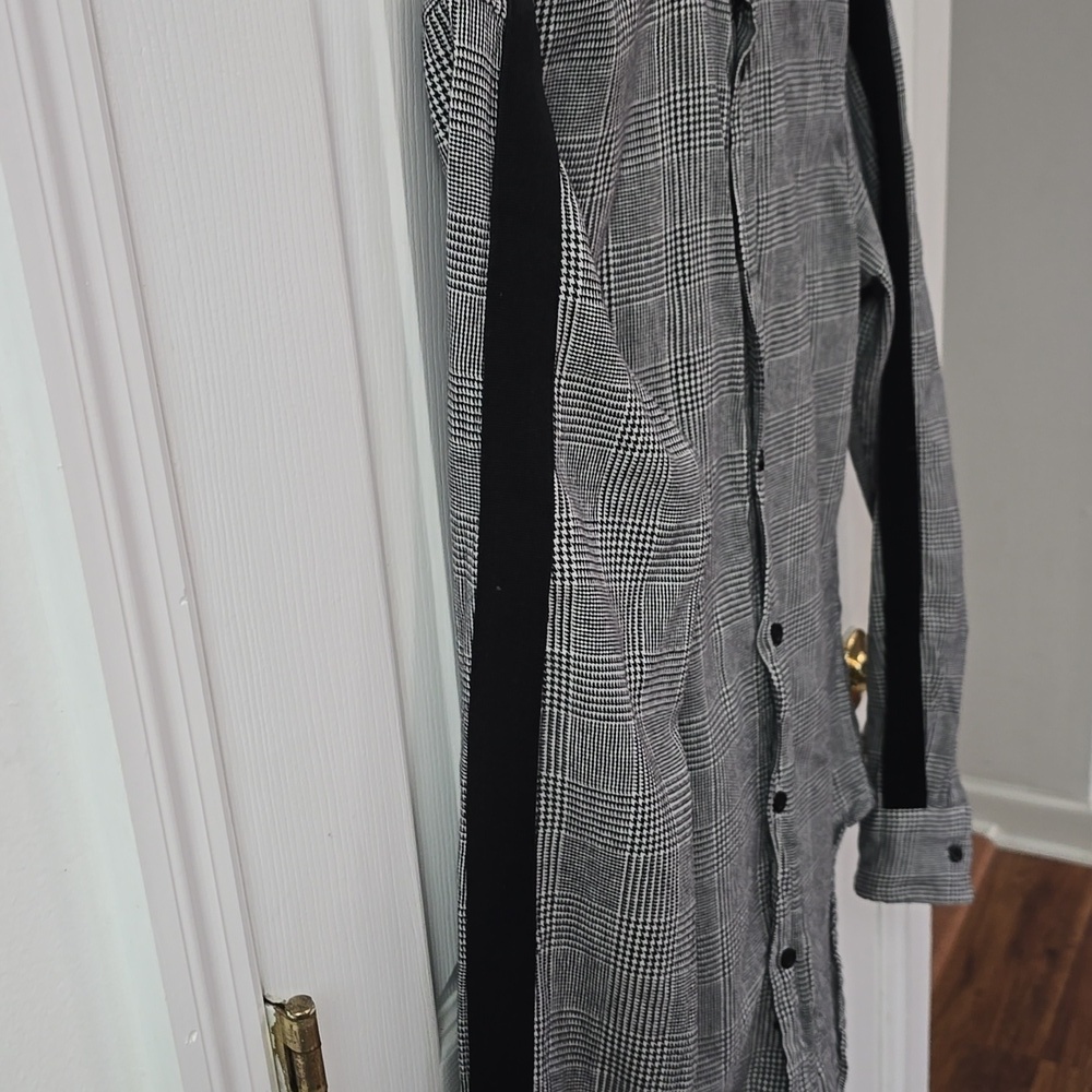 Brave Soul London Prince of Wales Men's Checkered Shirt Black Size Small - Picture 9 of 14